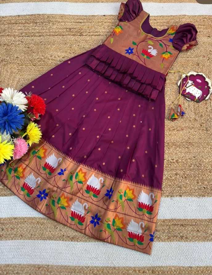 Ynf Silk Cotton RIN235 Flaired Kids Wear Wholesale Kids Lehenga Kids Ethnic Wear Kids Traditional Outfits Manufacturer- Kapda Export