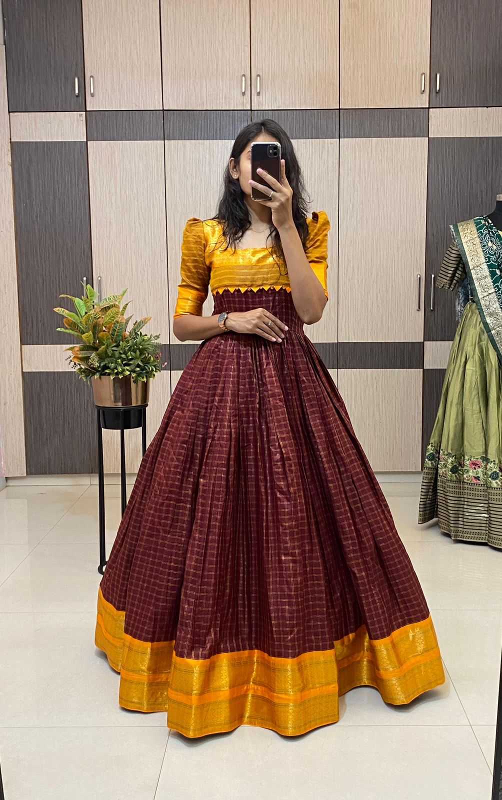 Ynf Silk Cotton RIN235 ONE Gowns Wholesale Fancy Gowns Party Gowns Long Gowns Manufacturer- Kapda Export