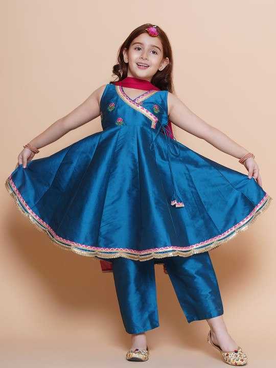 Ynf Silk KESH642 033 Kids Wear Wholesale Girls Kurti Kids Traditional Outfits Ethnic Dresses For Kids Manufacturer- Kapda Export
