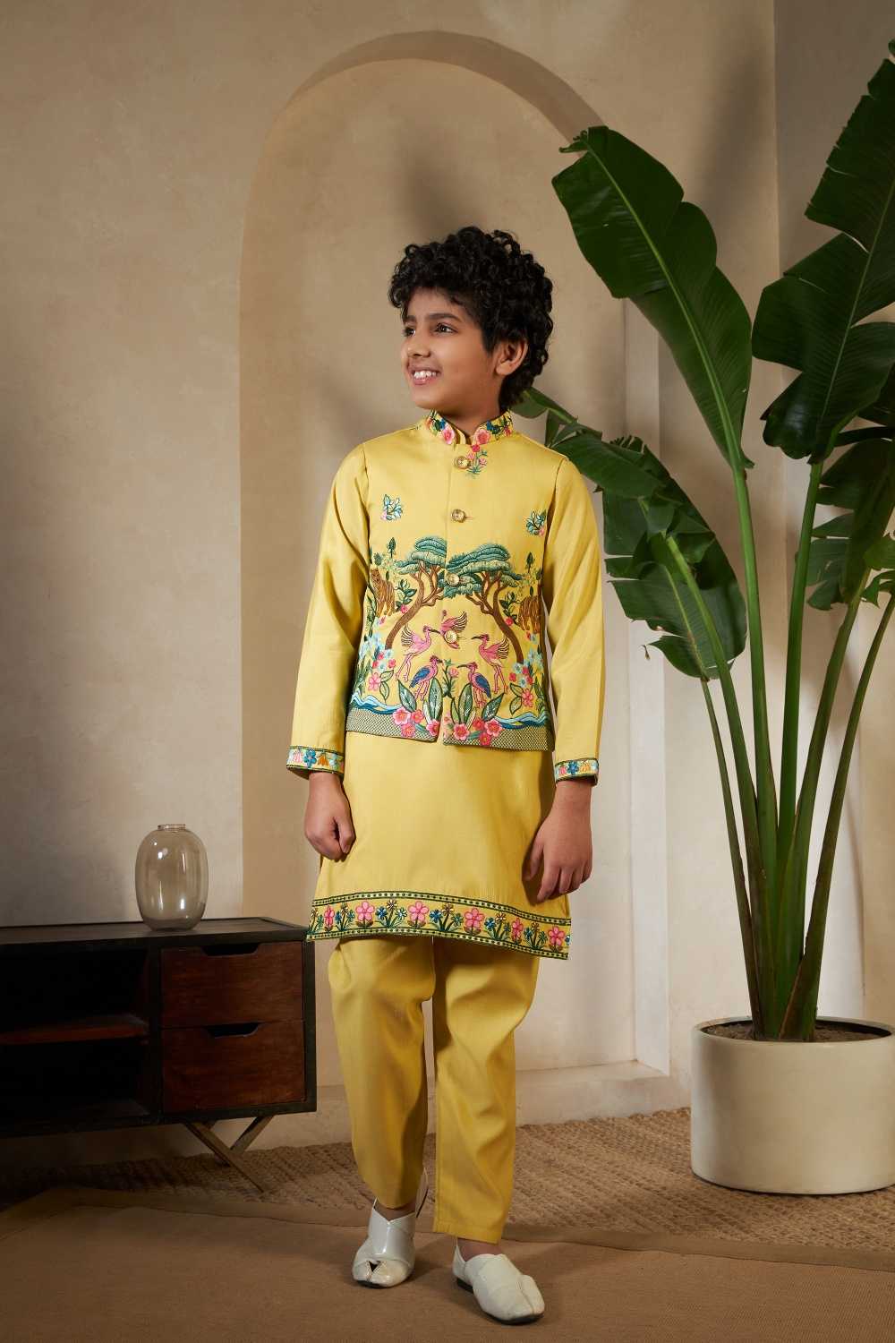 Ynf Silk RIN202 91061 ROYAL VANTARA Kids Wear Wholesale Boys Kurta Pyjama Kids Kurta Pajama Baby Boy Kurta Set Manufacturer- Kapda Export