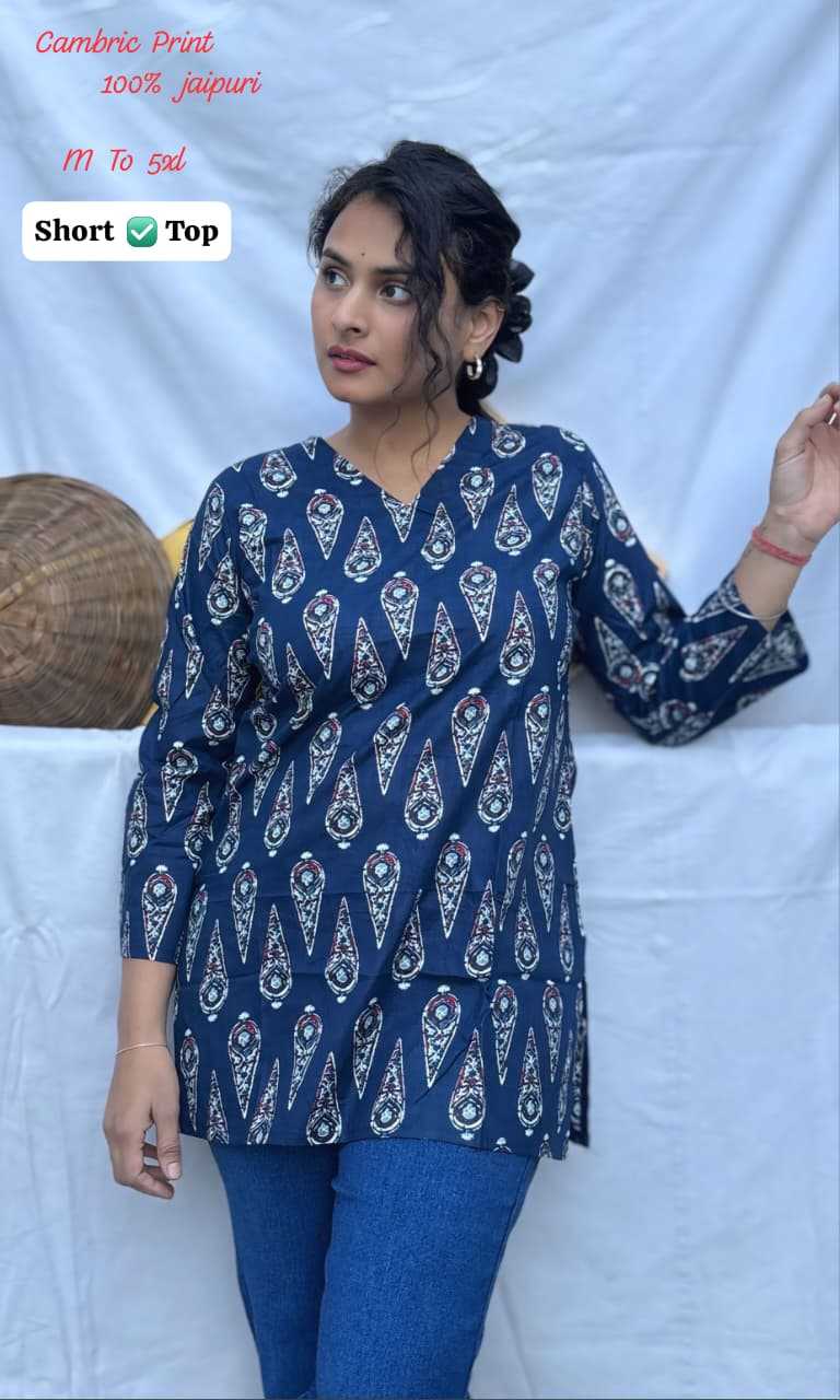 Ynf Soft Cotton KESH594 CAMBRIC Kurti Wholesale Casual Kurtis Festive Kurtis Short Kurtis Manufacturer- Kapda Export