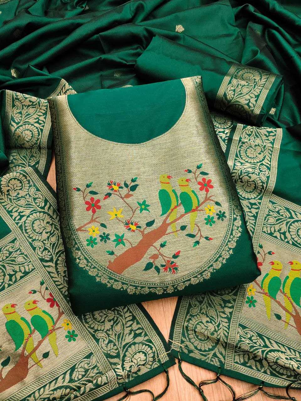 Ynf Soft Silk KESH714 003 Suits & Dresses Wholesale Unstitched Suits Wedding Suits Designer Suits Manufacturer- Kapda Export