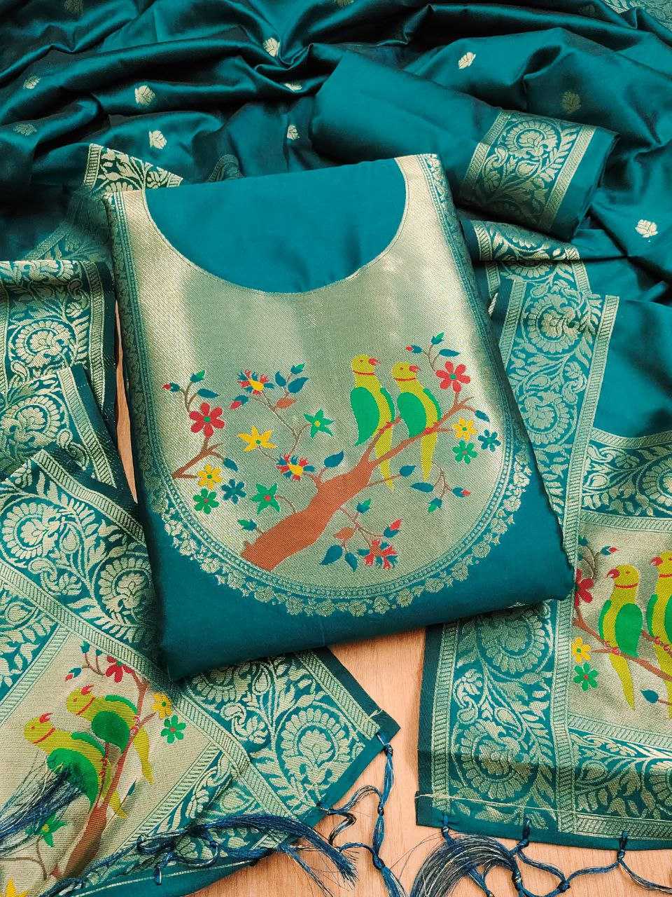 Ynf Soft Silk KESH714 003 Suits & Dresses Wholesale Unstitched Suits Wedding Suits Designer Suits Manufacturer- Kapda Export