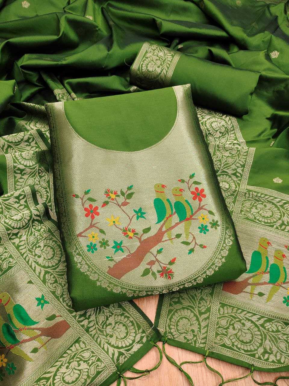 Ynf Soft Silk KESH714 003 Suits & Dresses Wholesale Unstitched Suits Wedding Suits Designer Suits Manufacturer- Kapda Export