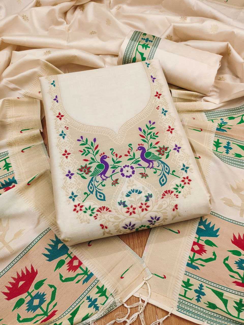 Ynf Soft Silk KESH714 004 Suits & Dresses Wholesale Unstitched Suits Ladies Silk Suit Designer Suits Manufacturer- Kapda Export