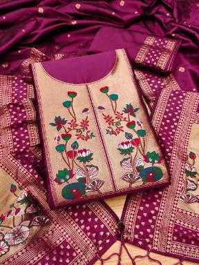 Ynf Soft Silk KESH714 007 Suits & Dresses Wholesale Unstitched Suits Wedding Suits Designer Suits Manufacturer- Kapda Export