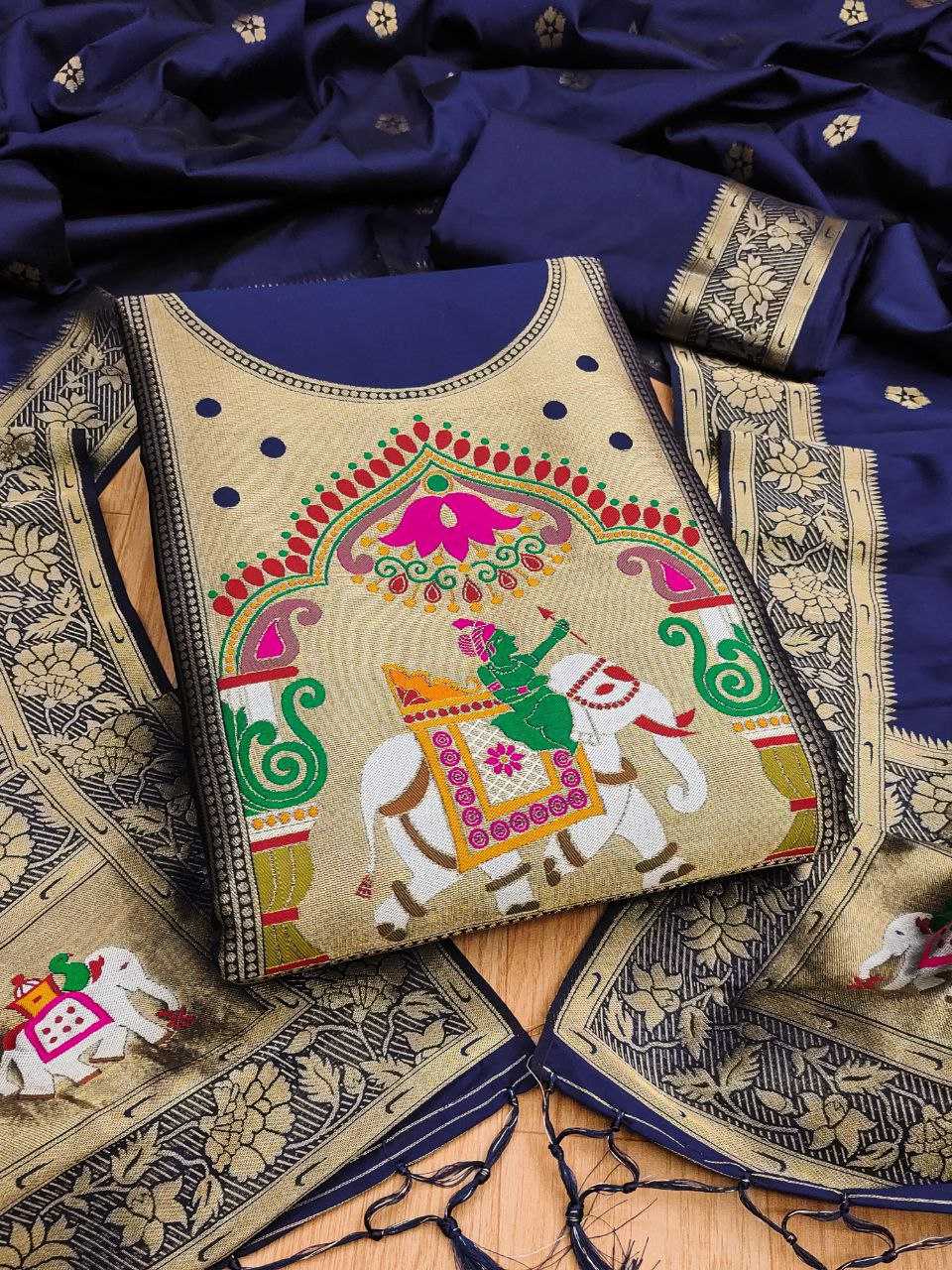 Ynf Soft Silk KESH714 014 Suits & Dresses Wholesale Unstitched Suits Wedding Suits Designer Suits Manufacturer- Kapda Export