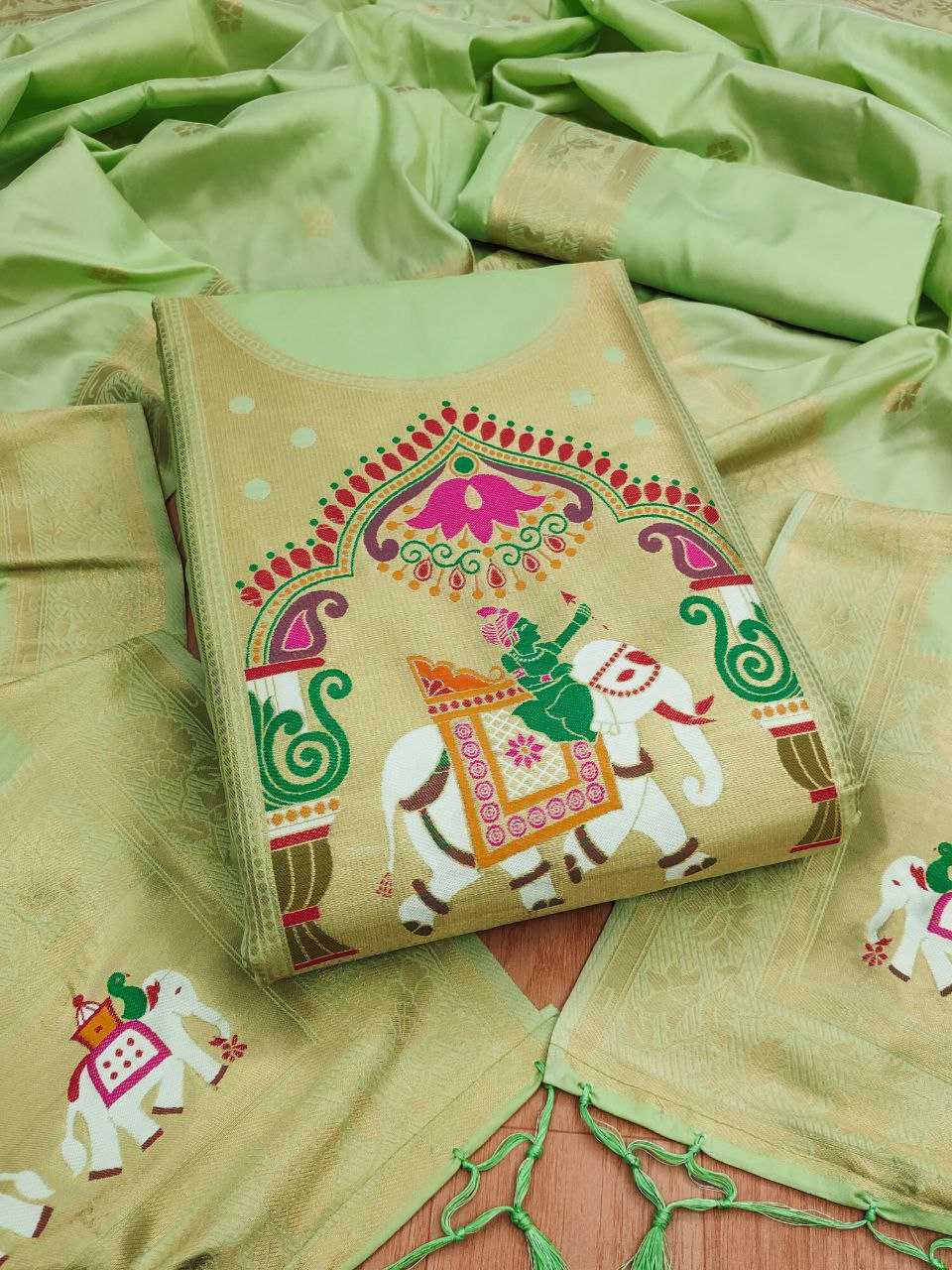 Ynf Soft Silk KESH714 014 Suits & Dresses Wholesale Unstitched Suits Wedding Suits Designer Suits Manufacturer- Kapda Export