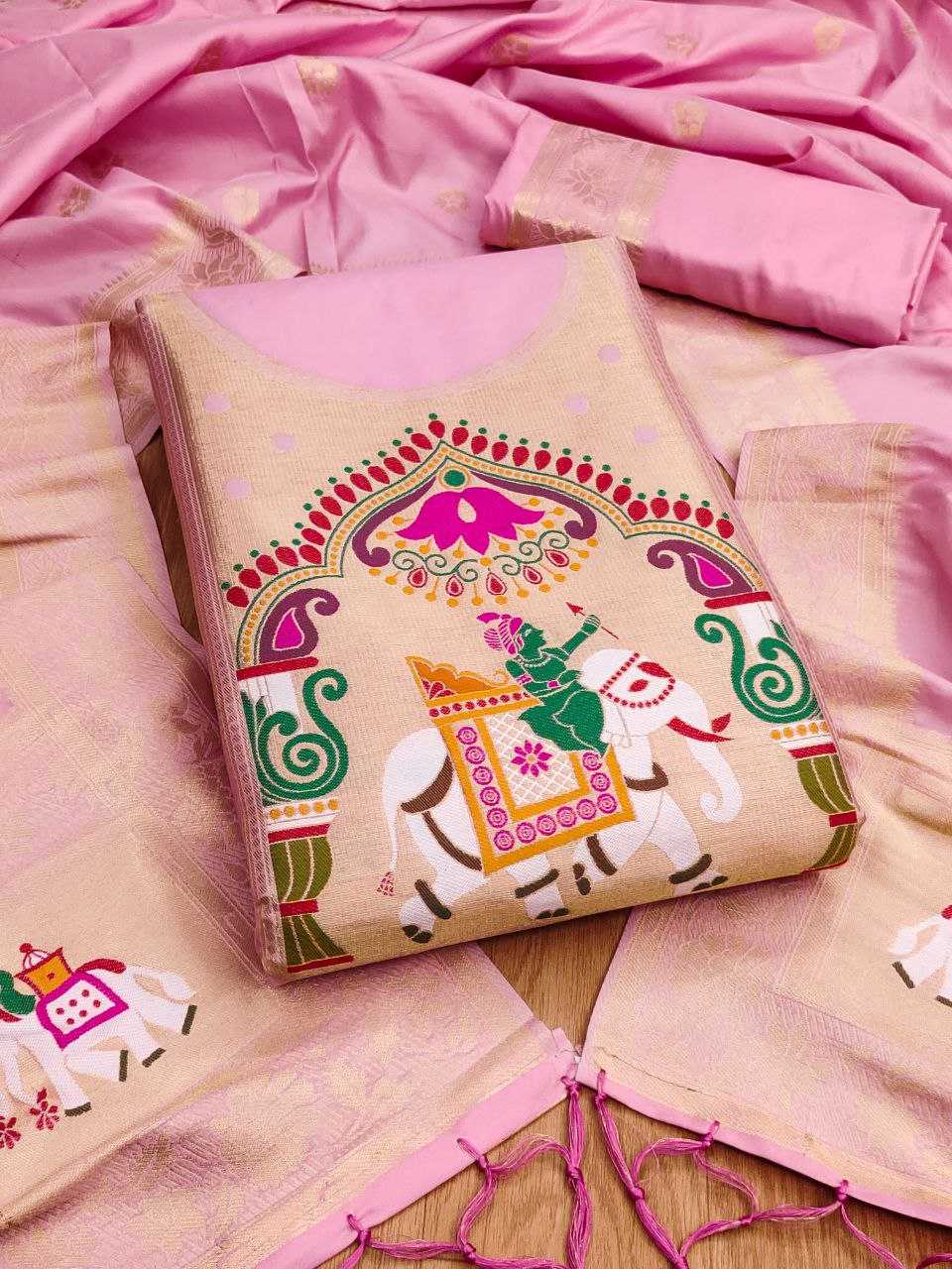 Ynf Soft Silk KESH714 014 Suits & Dresses Wholesale Unstitched Suits Wedding Suits Designer Suits Manufacturer- Kapda Export