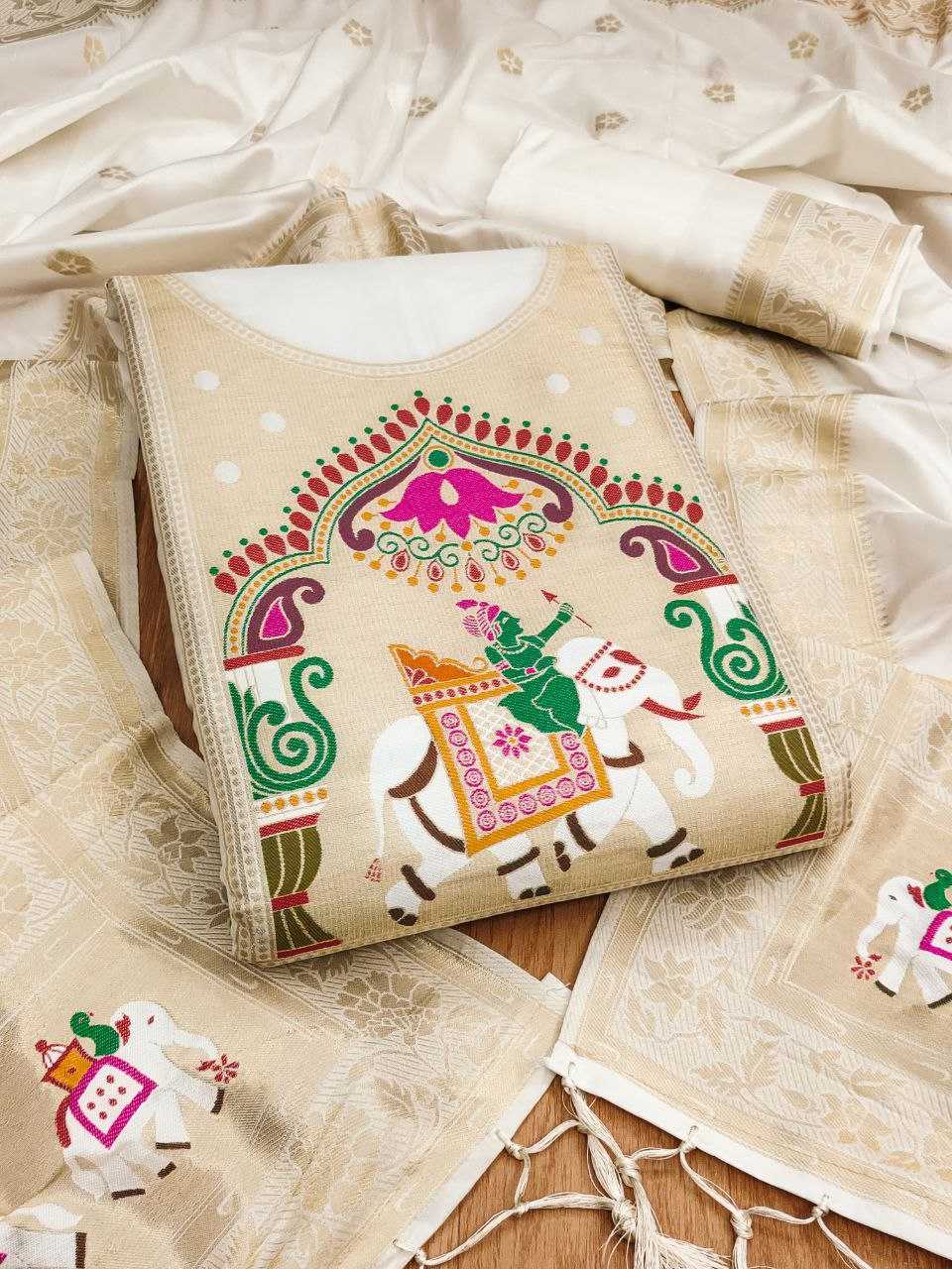 Ynf Soft Silk KESH714 014 Suits & Dresses Wholesale Unstitched Suits Wedding Suits Designer Suits Manufacturer- Kapda Export