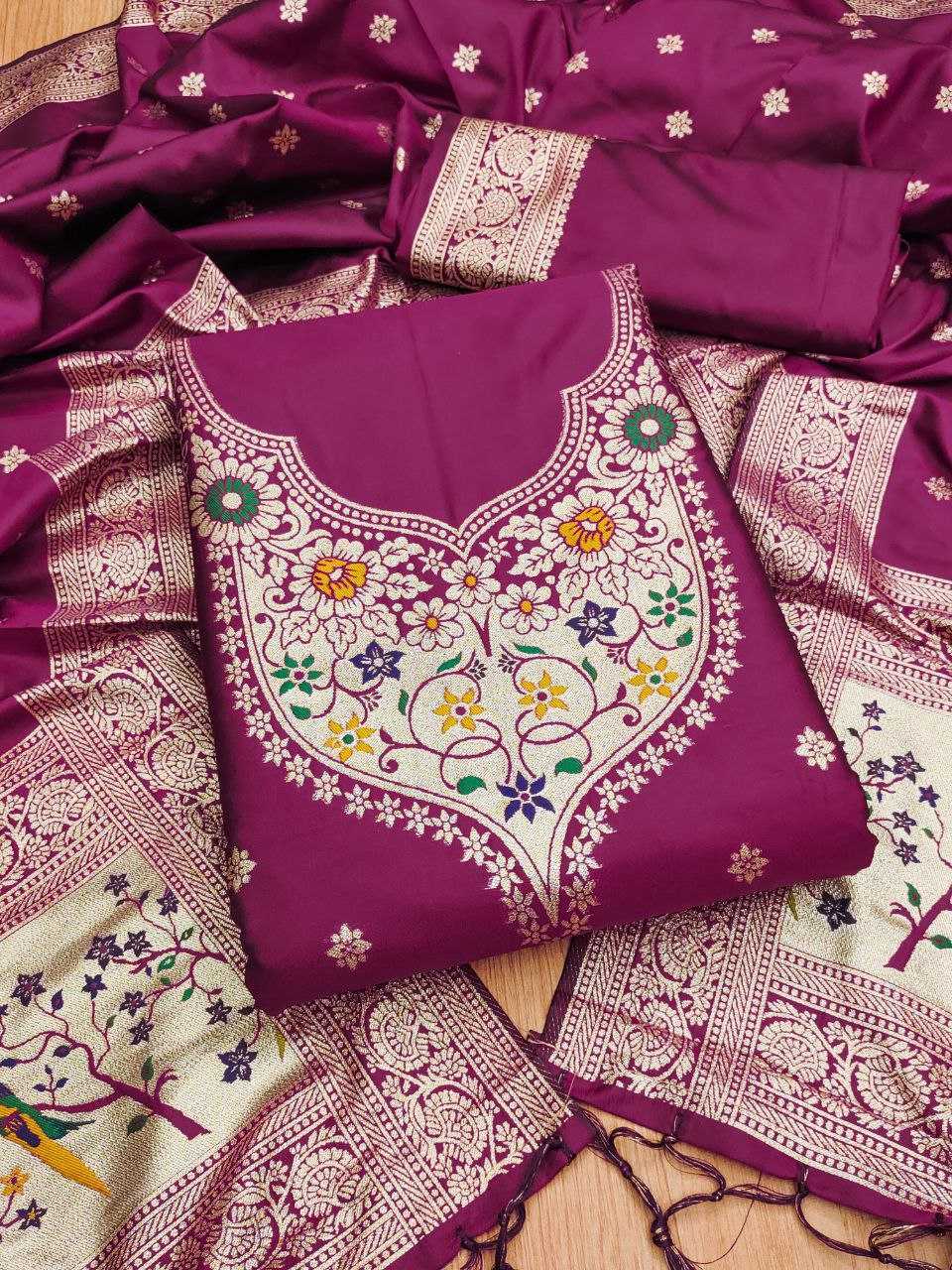 Ynf Soft Silk KESH714 SOFIA Suits & Dresses Wholesale Unstitched Suits Ladies Silk Suit Designer Suits Manufacturer- Kapda Export