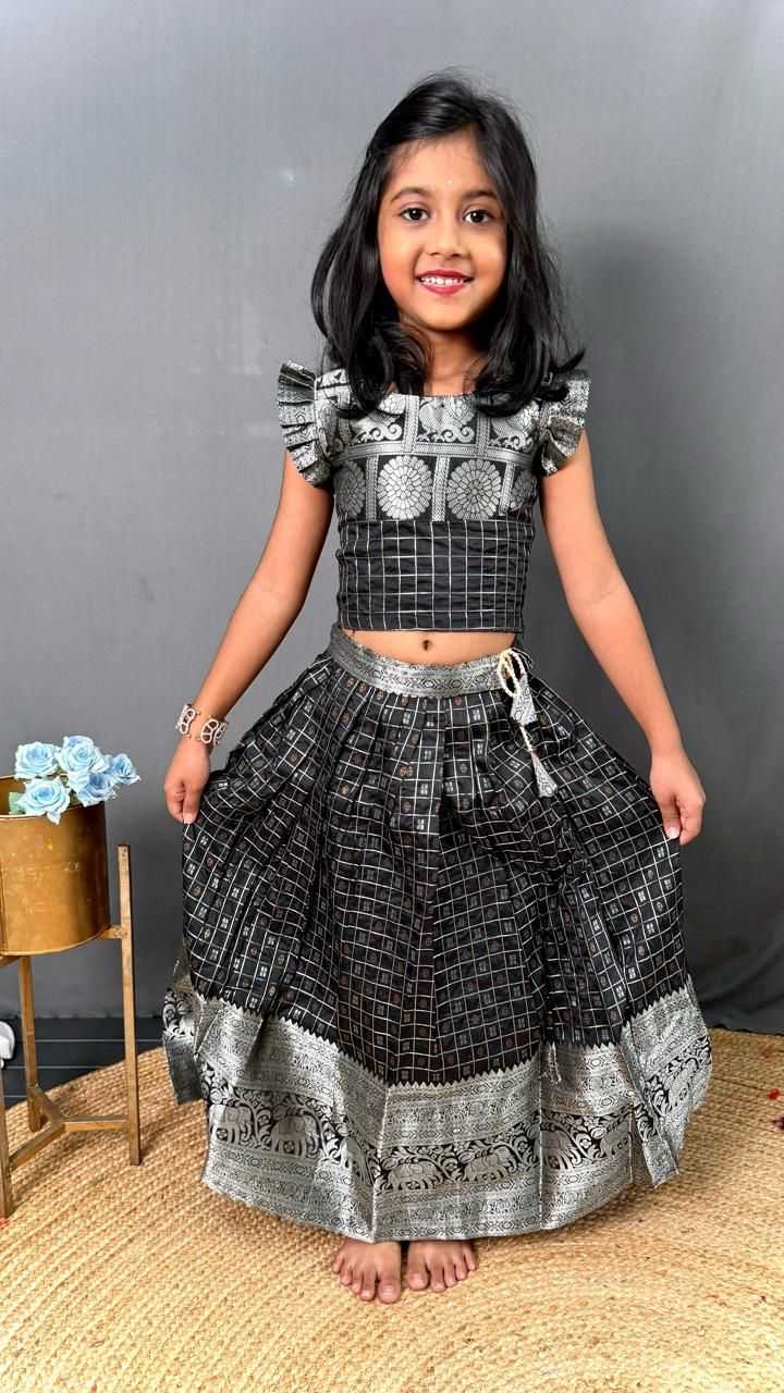Ynf Soft Silk RIN235 kanchipuram Kids Wear Wholesale Kids Lehenga Kids Ethnic Wear Baby Girl Lehenga Manufacturer- Kapda Export