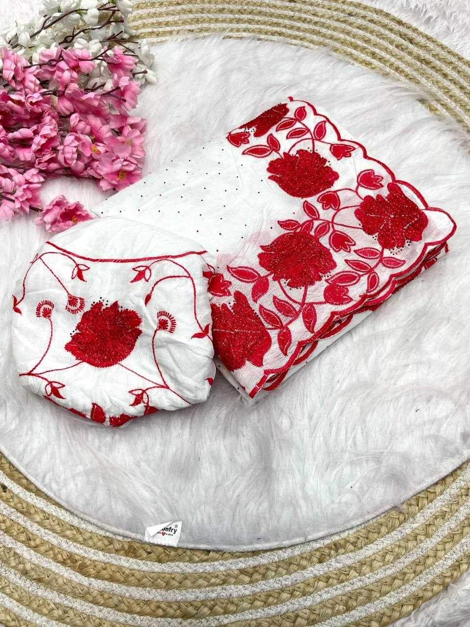 Ynf Soft Vichitra RIN230 521 Sarees Festive Collections Wholesale Embroidered Sarees Swarovski Sarees Sarees With Blouse Manufacturer- Kapda Export