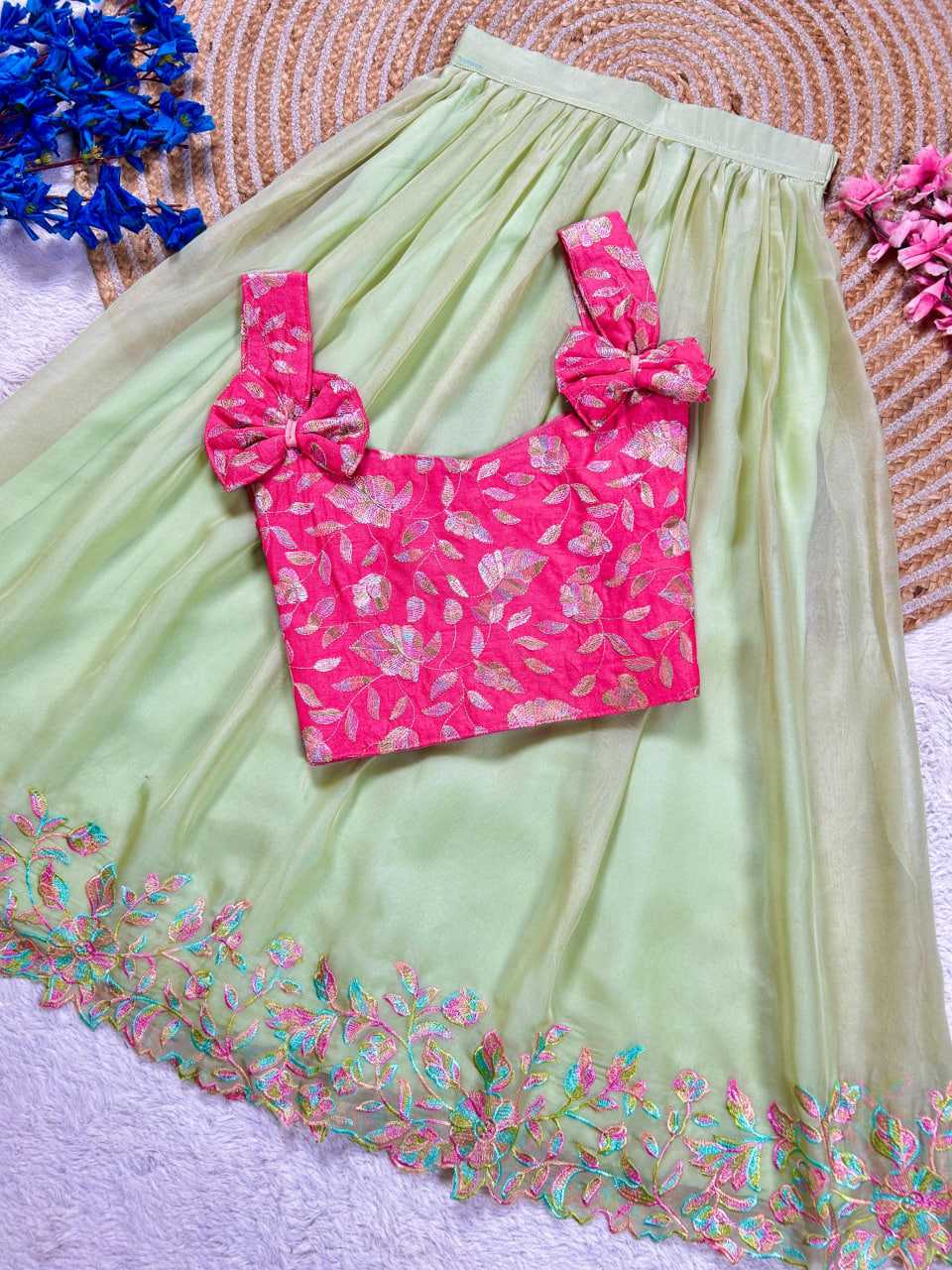 Ynf Tabby Silk RIN235 tabby silk Kids Wear Wholesale Kids Lehenga Kids Lehenga Choli Baby Girl Lehenga Manufacturer- Kapda Export