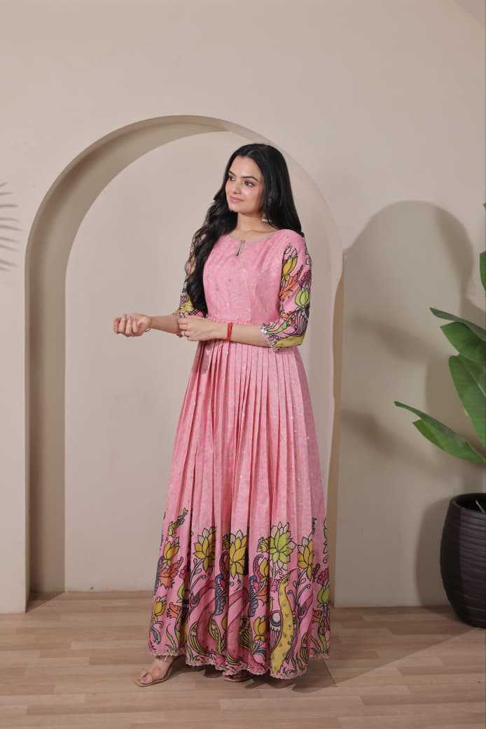 Ynf Tussar Silk KESH249 209193 Gowns Wholesale Fancy Gowns Long Gowns Wedding Gown Manufacturer- Kapda Export