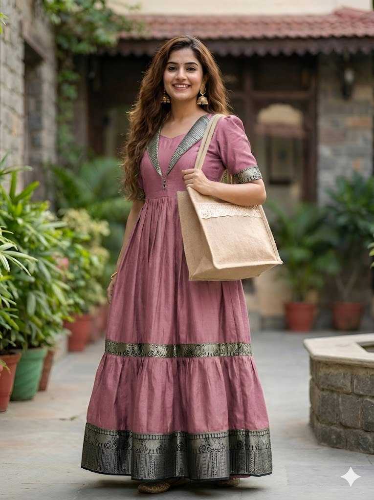 Ynf Vichitra Silk KESH616 193 Gowns Wholesale Printed Gowns Fancy Gowns Party Gowns Manufacturer- Kapda Export