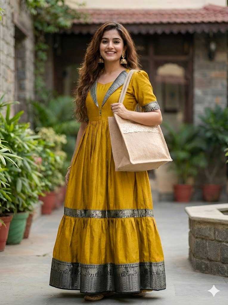 Ynf Vichitra Silk KESH616 193 Gowns Wholesale Printed Gowns Fancy Gowns Party Gowns Manufacturer- Kapda Export