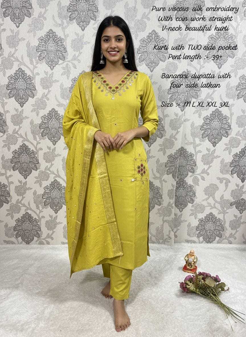 Ynf Viscose KESH594 209 Suits & Dresses Festive Collections Wholesale Party wear suits Straight Cut Suits Embroidered Suits Manufacturer- Kapda Export
