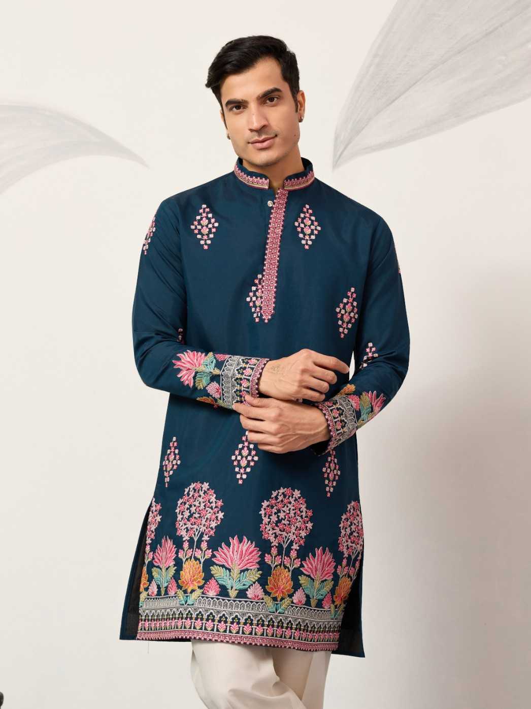 Ynf Viscose RIN202 SHUBHVASTRA GRAND 6141 Mens Wear Wholesale Mens Kurta Pyjama Silk Kurta Designer Ethnic Set Manufacturer- Kapda Export