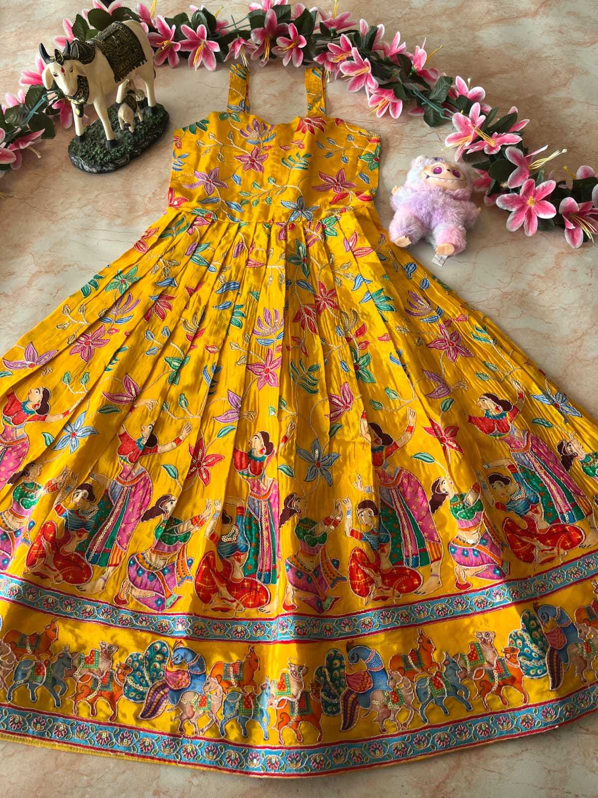 Ynf Viscose RIN235 pranil Kids Wear Wholesale Kids Gown Kids Ethnic Gowns Kids Wedding Outfits Manufacturer- Kapda Export