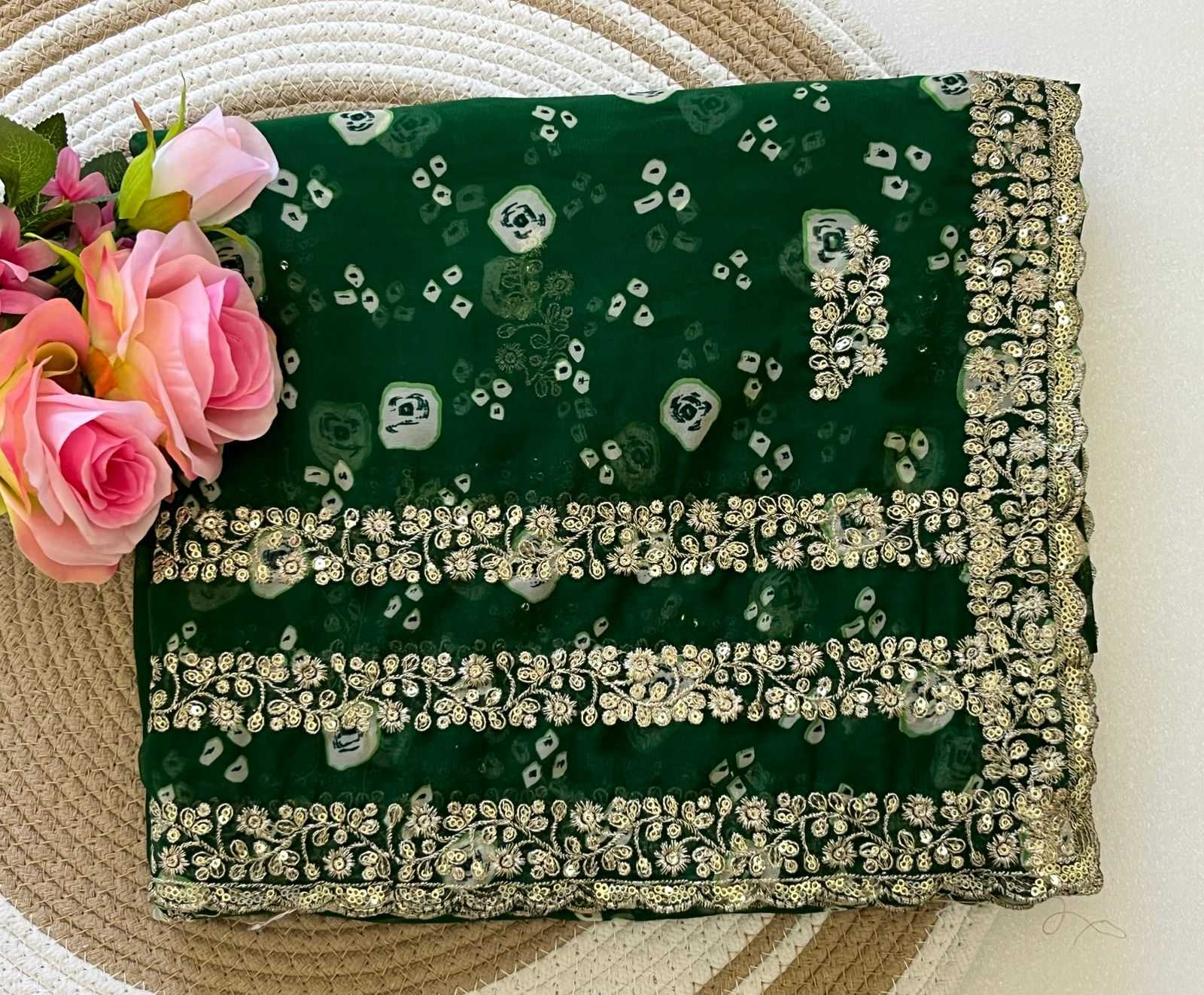 Ynf WEIGHTLESS KESH696 12 Sarees Wholesale Branded Sarees Weightless Sarees Bandhani Sarees Manufacturer- Kapda Export