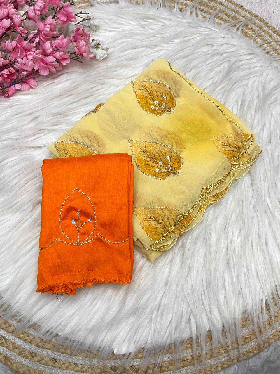 Ynf WEIGHTLESS RIN230 549 Sarees Wholesale Indian Sarees Hand Work Sarees Weightless Sarees Manufacturer- Kapda Export