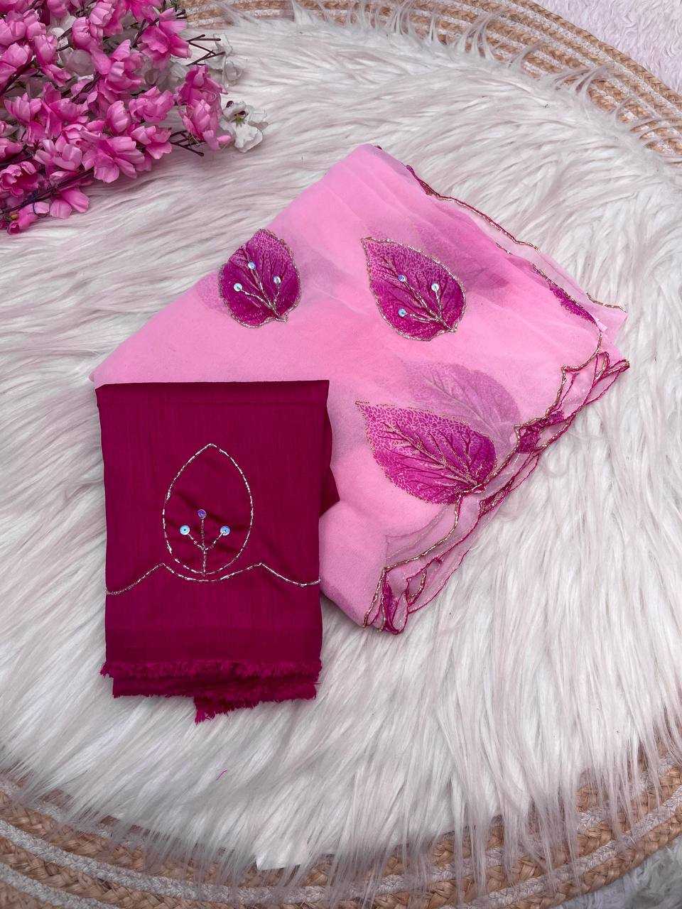 Ynf WEIGHTLESS RIN230 549 Sarees Wholesale Indian Sarees Hand Work Sarees Weightless Sarees Manufacturer- Kapda Export