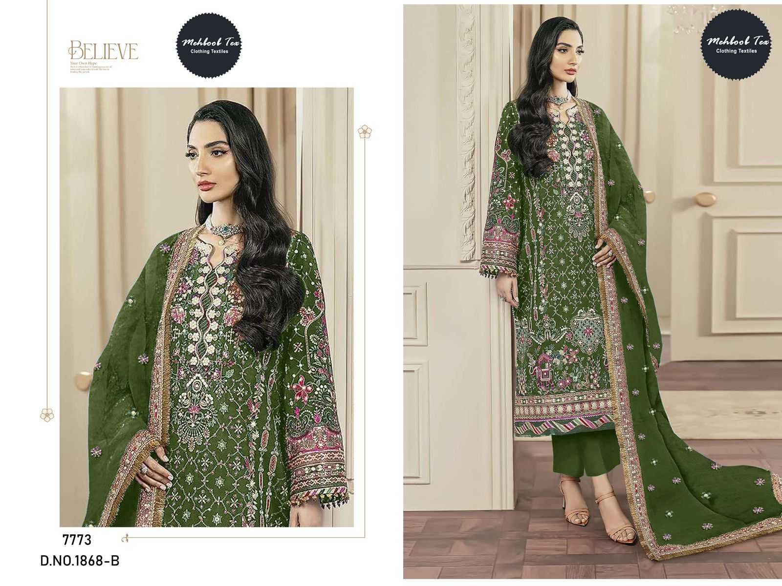 Ynf Chiffon KESH677 DINTING Suits & Dresses Wholesale Embroidery Suits Palazzo Suit Semi-Stitched Suits Manufacturer- Kapda Export