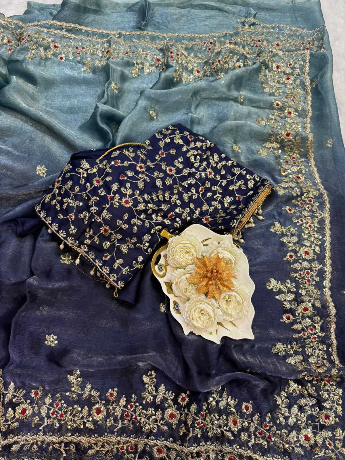 Ynf Chiffon RIN164 107 Sarees Festive Collections Wholesale Sequence Sarees Chiffon Sarees Embroidered Sarees Manufacturer- Kapda Export