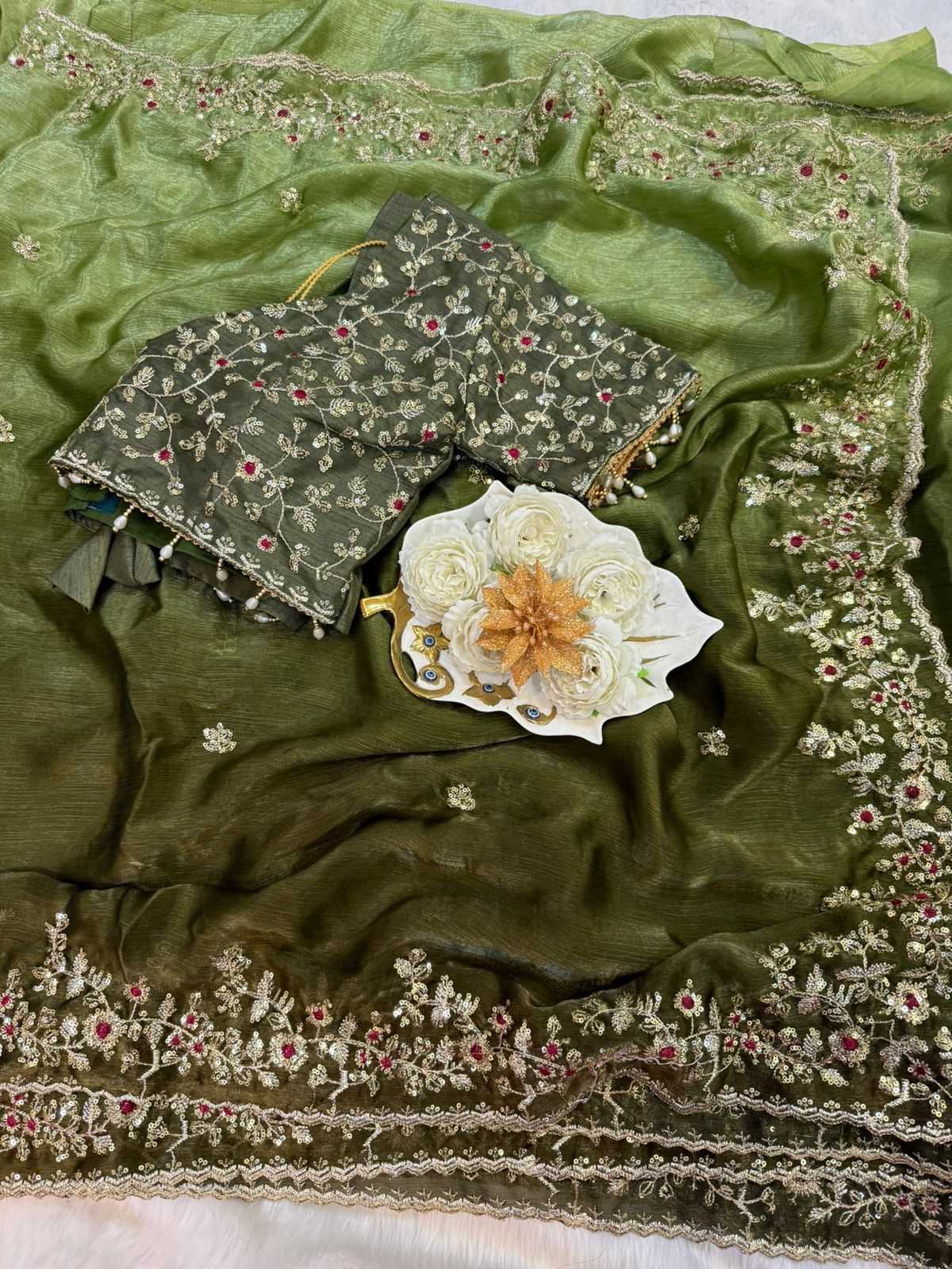 Ynf Chiffon RIN164 107 Sarees Festive Collections Wholesale Sequence Sarees Chiffon Sarees Embroidered Sarees Manufacturer- Kapda Export