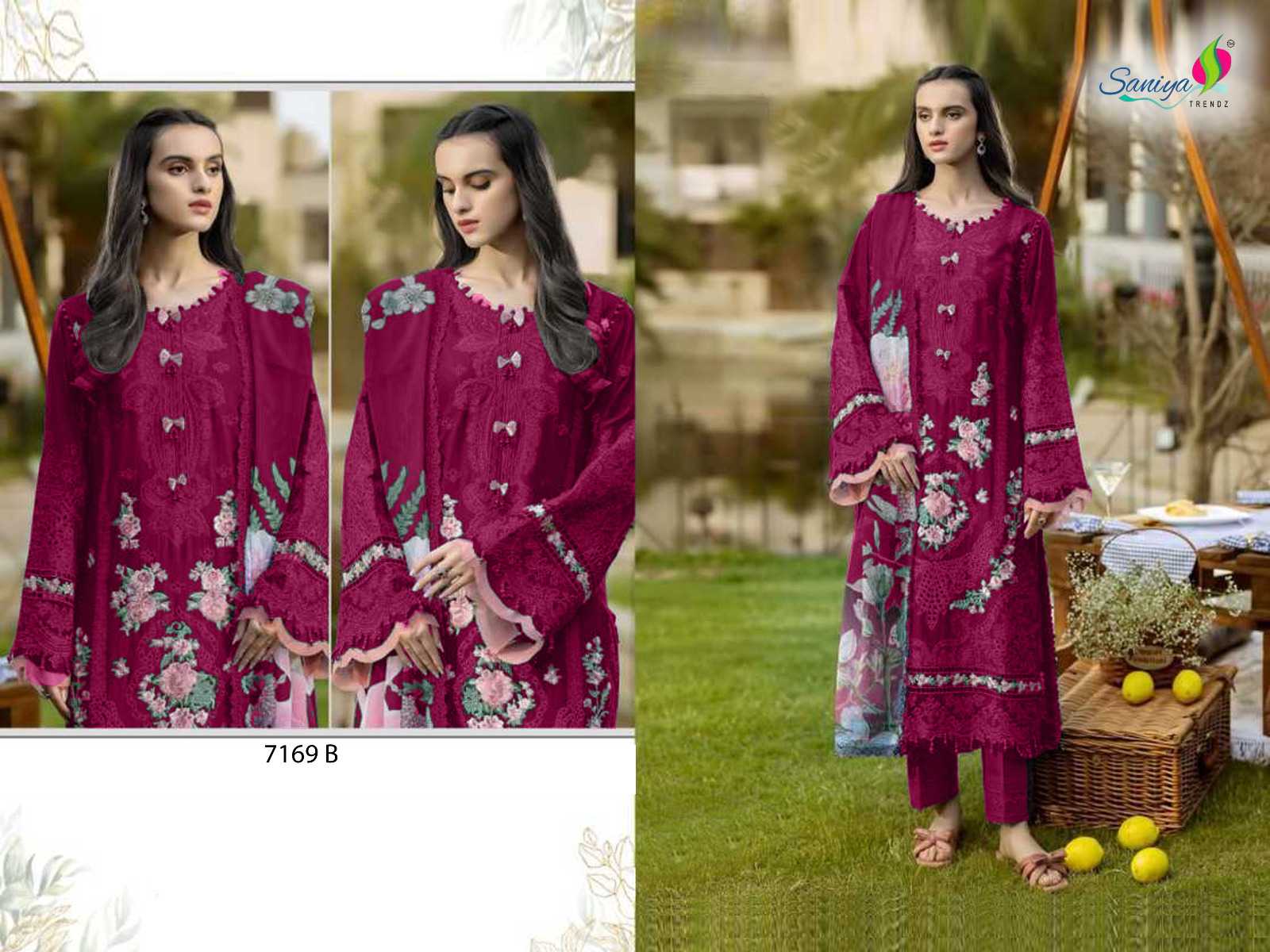 Ynf Chikan KESH677 SANIYA TRENDZ Suits & Dresses Wholesale Ladies Suits Embroidery Suits Casual Dresses Manufacturer- Kapda Export