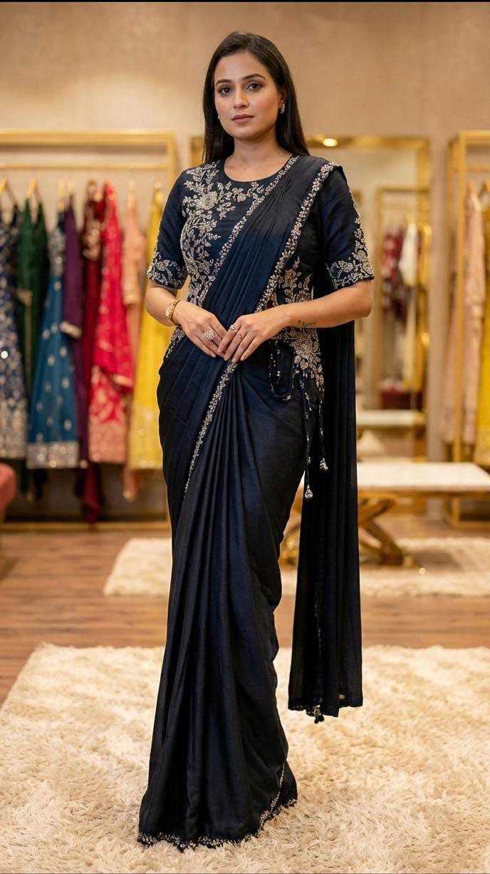 Ynf Chinon Silk KESH516 9314 Sarees Silk Sarees Wholesale Designer Sarees Ready To Wear Sarees Modern Sarees Manufacturer- Kapda Export