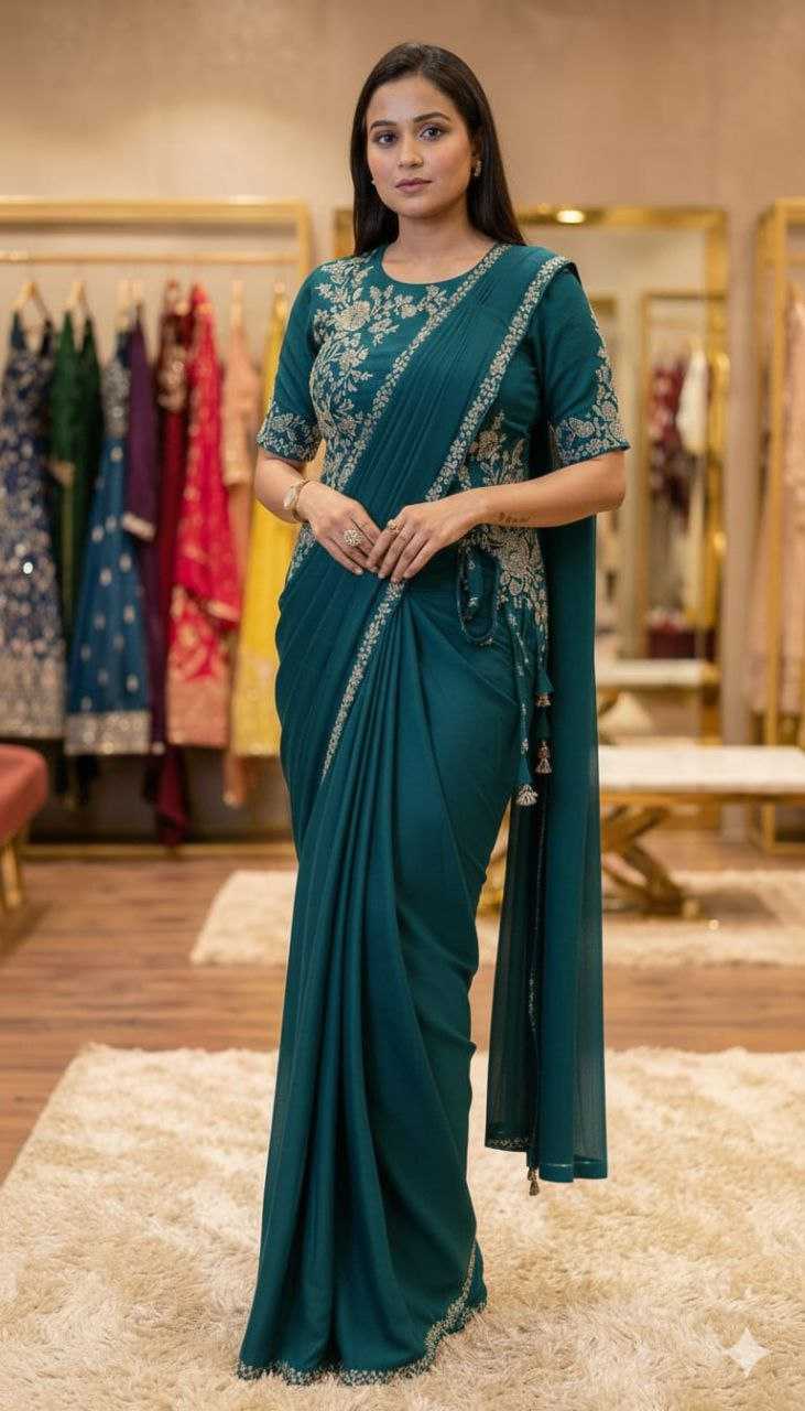 Ynf Chinon Silk KESH516 9314 Sarees Silk Sarees Wholesale Designer Sarees Ready To Wear Sarees Modern Sarees Manufacturer- Kapda Export