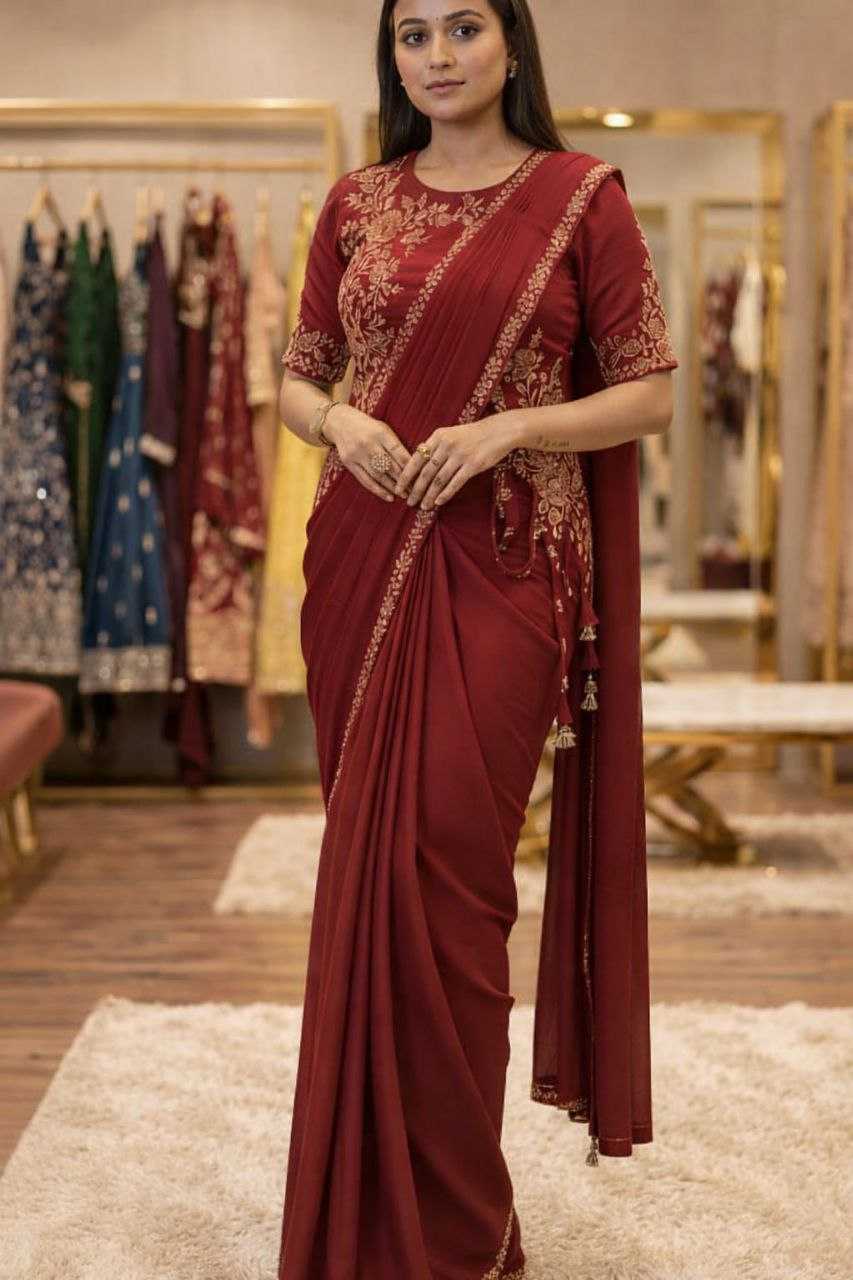 Ynf Chinon Silk KESH516 9314 Sarees Silk Sarees Wholesale Designer Sarees Ready To Wear Sarees Modern Sarees Manufacturer- Kapda Export