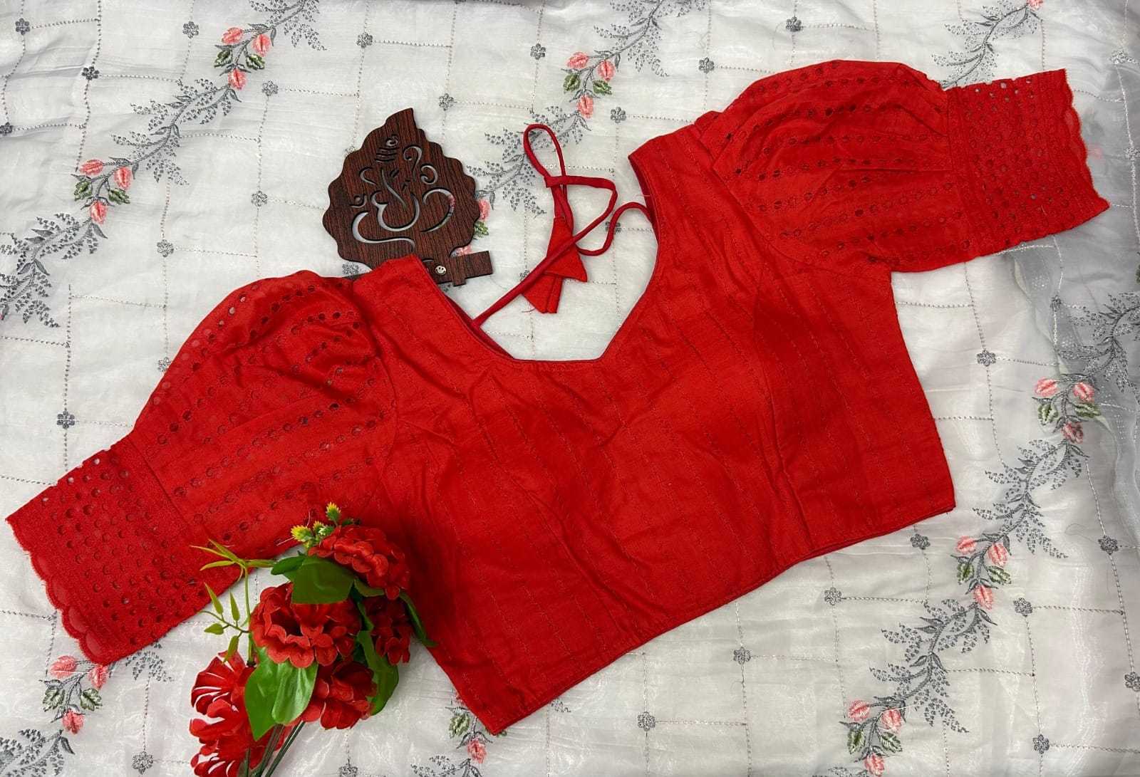 Ynf Cotton KESH356 hakuba Readymade Blouses Wholesale V-Neck Blouses Designer Blouse Cotton Blouse Manufacturer- Kapda Export