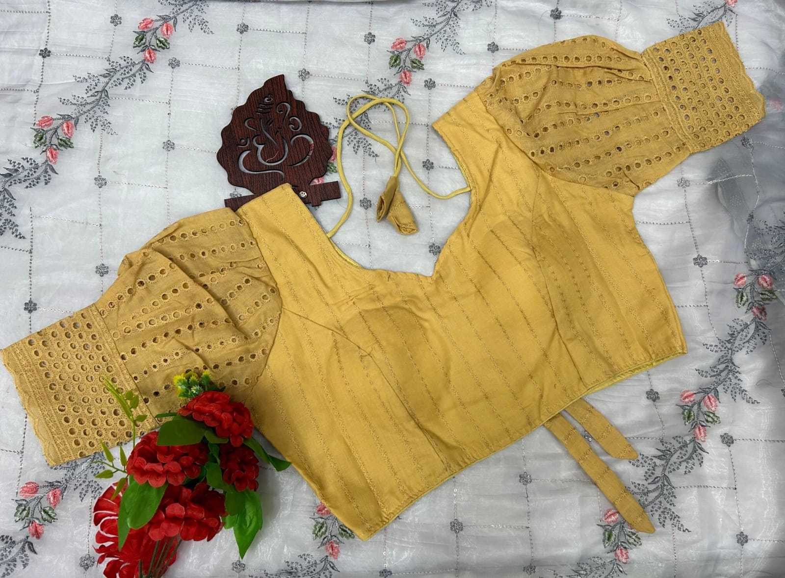 Ynf Cotton KESH356 hakuba Readymade Blouses Wholesale V-Neck Blouses Designer Blouse Cotton Blouse Manufacturer- Kapda Export