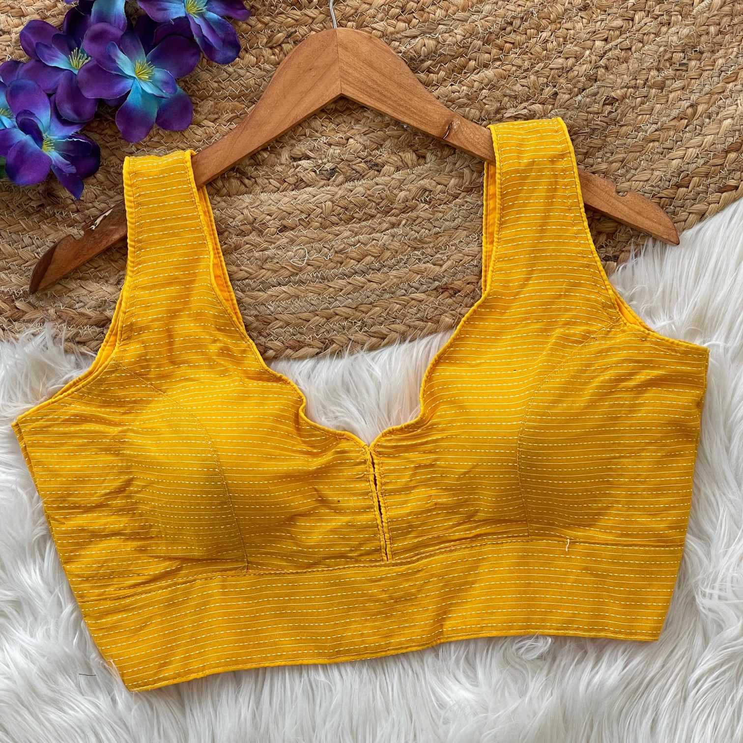 Ynf Cotton KESH411 Katha Readymade Blouses Wholesale V-Neck Blouses Designer Blouse Cotton Blouse Manufacturer- Kapda Export