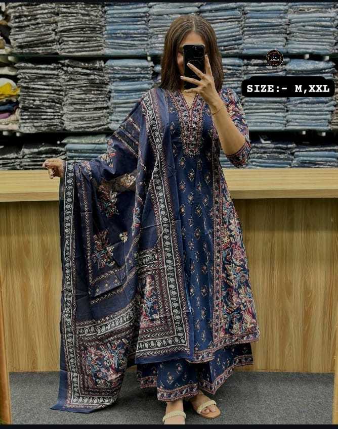 Ynf Cotton KESH536 102 Suits & Dresses Festive Collections Wholesale Cotton Suits Anarkali Suits Party wear suits Manufacturer- Kapda Export