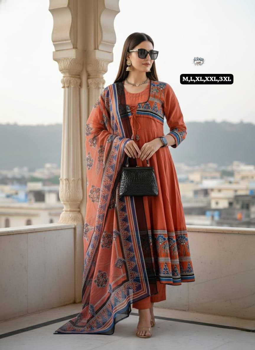 Ynf Cotton KESH536 festive Kurti Wholesale Festive Kurtis Anarkali Kurtis Embroidered Kurtis Manufacturer- Kapda Export