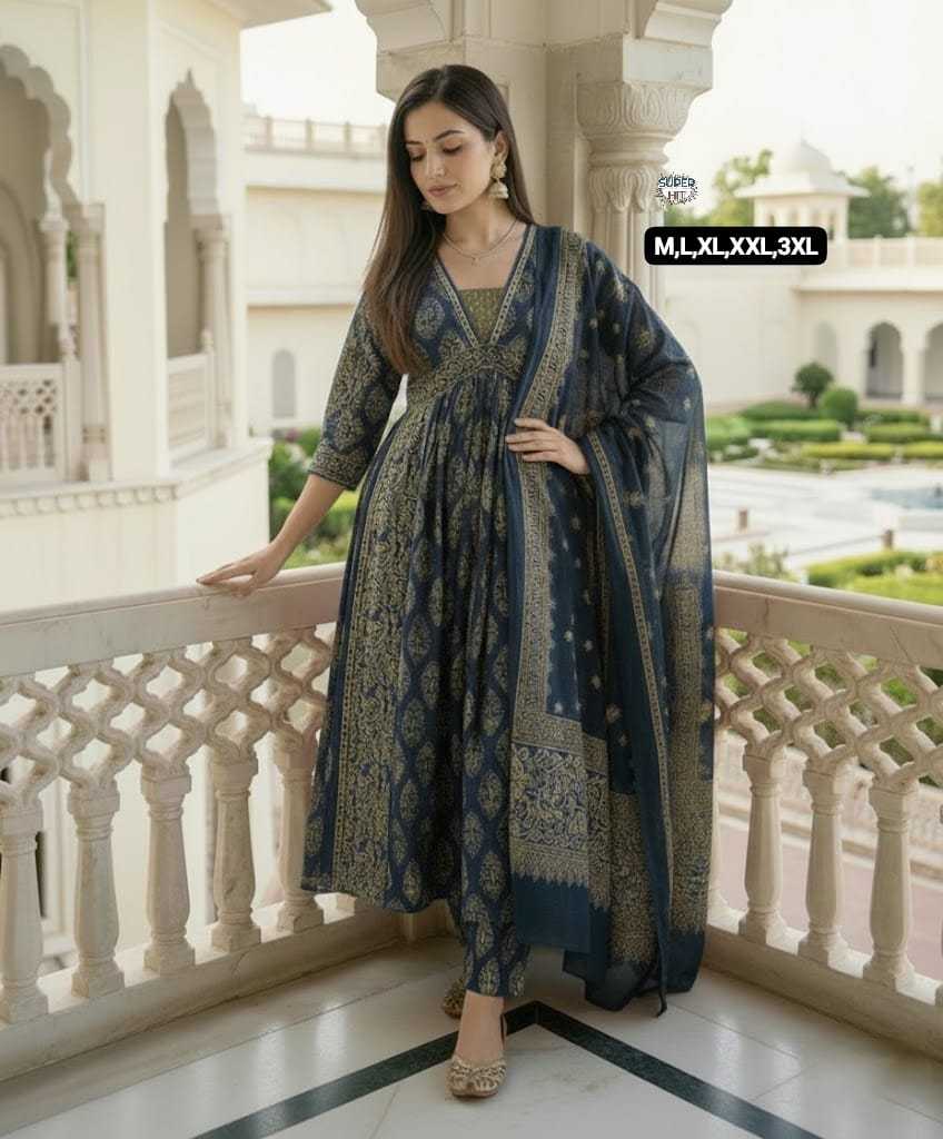 Ynf Cotton KESH536 PARUL Kurti Wholesale Festive Kurtis Anarkali Kurtis Embroidered Kurtis Manufacturer- Kapda Export