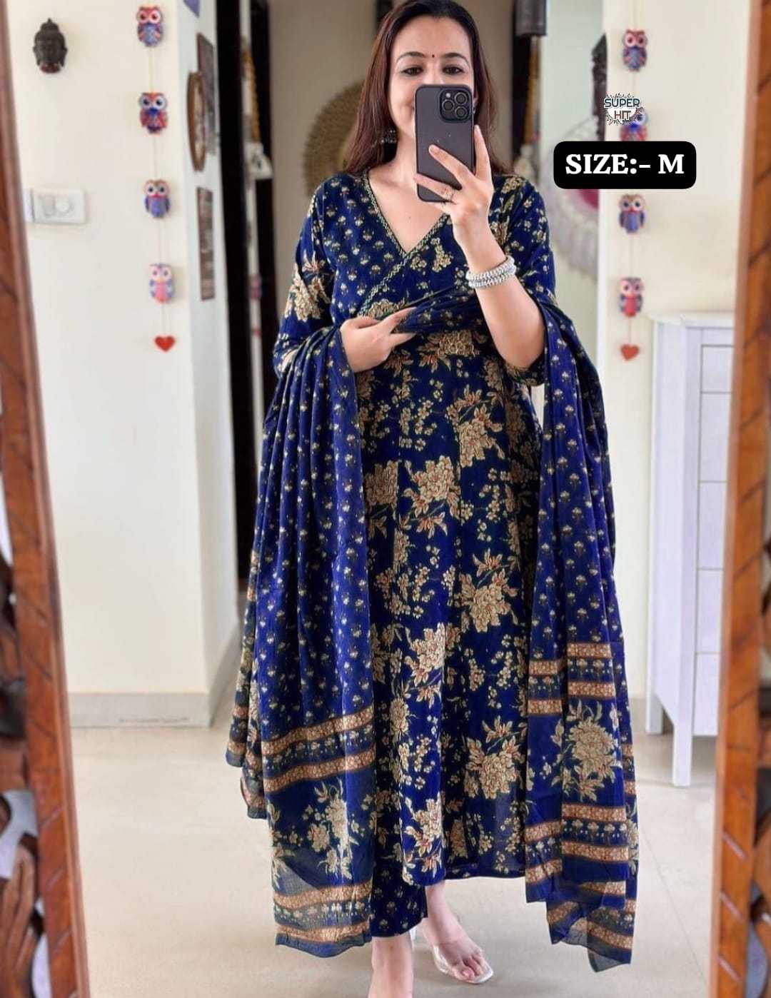 Ynf Cotton KESH536 PARUL Kurti Wholesale Festive Kurtis Anarkali Kurtis Embroidered Kurtis Manufacturer- Kapda Export