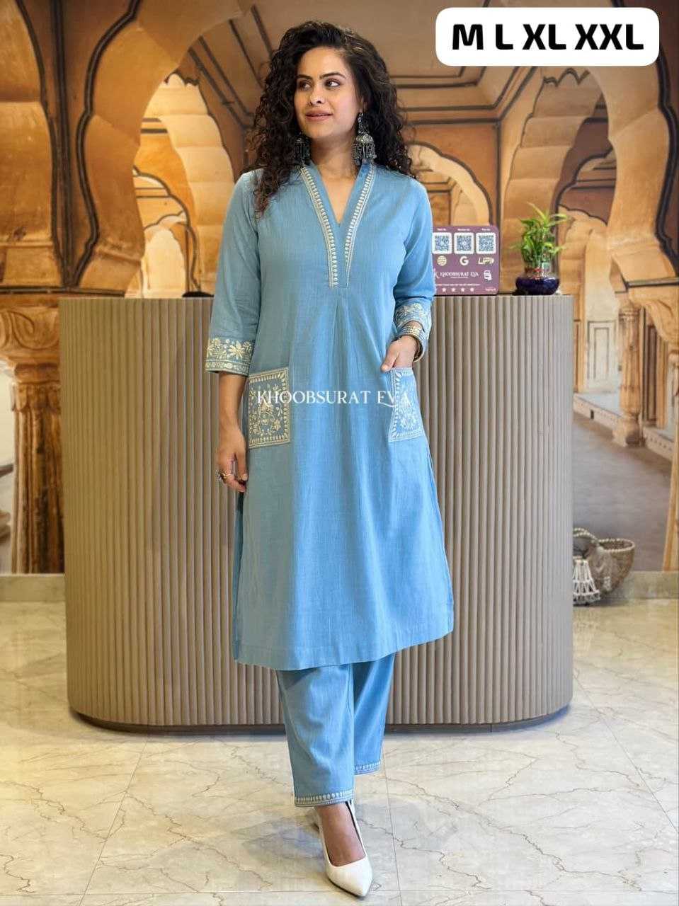 Ynf Cotton KESH613 Gorgeous Kurti Wholesale Workwear Kurtis Ladies Kurti Embroidered Kurtis Manufacturer- Kapda Export