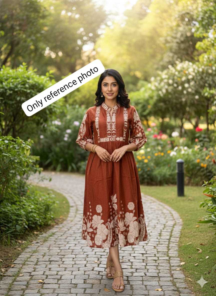 Ynf Cotton KESH623 JAMAN Gowns Wholesale Printed Gowns Party Gowns Designer Gowns Manufacturer- Kapda Export