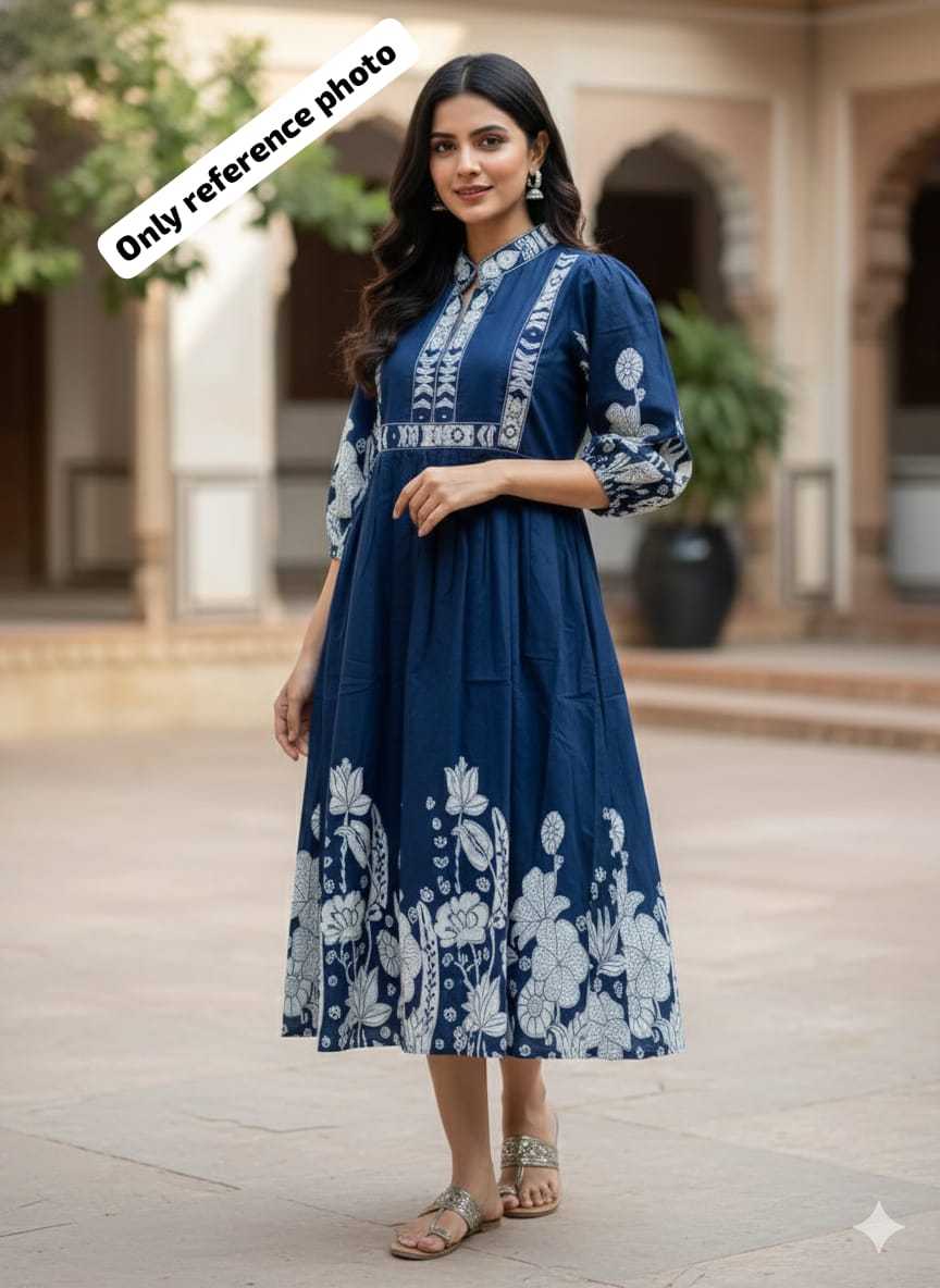 Ynf Cotton KESH623 JAMAN Gowns Wholesale Printed Gowns Party Gowns Designer Gowns Manufacturer- Kapda Export