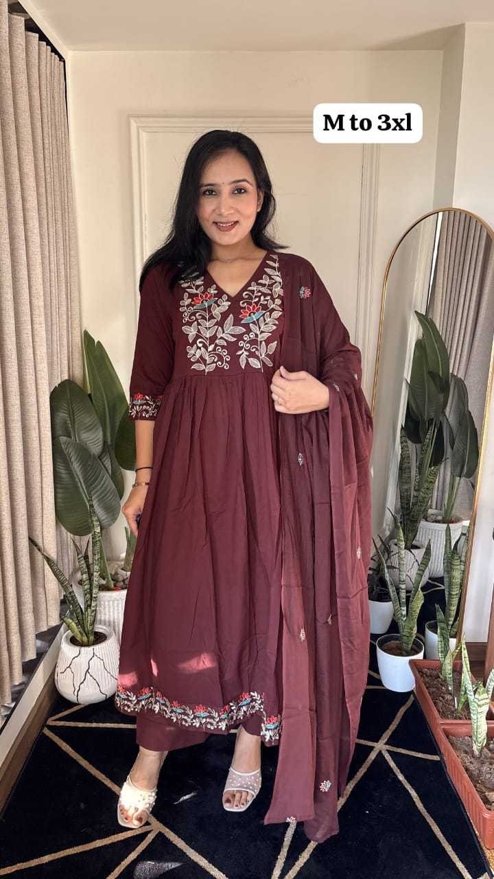 Ynf Cotton KESH623 RUSTAM Kurti Wholesale Cotton Kurtis Anarkali Kurtis Embroidered Kurtis Manufacturer- Kapda Export