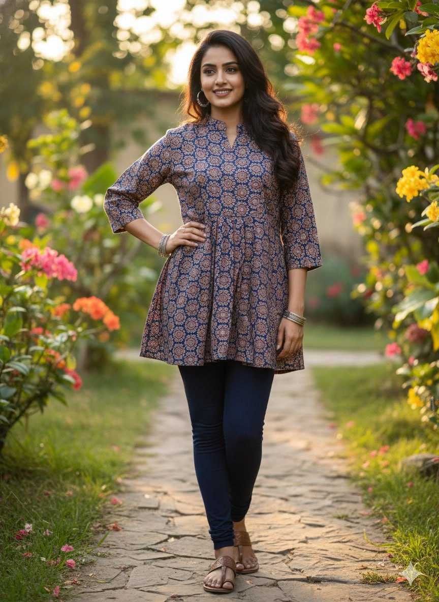 Ynf Cotton KESH642 0505 Kurti Wholesale Short Kurtis Printed Kurtis Cotton Kurtis Manufacturer- Kapda Export