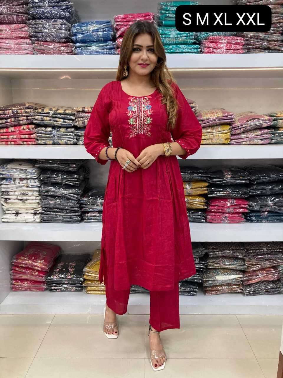 Ynf Cotton KESH720 Febric Suits & Dresses Wholesale Designer Suits Embroidered Suits A-Line Suits Manufacturer- Kapda Export