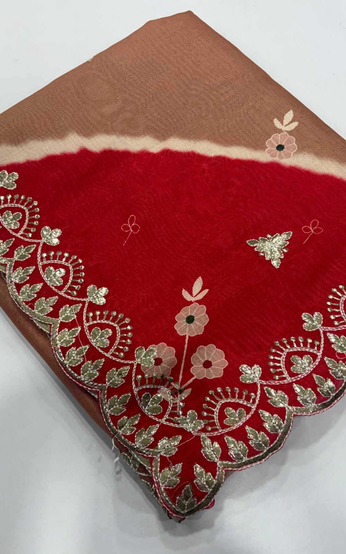 Ynf Cotton RIN102 Doria Sarees Wholesale Party Wear Sarees Fancy Sarees Gota Patti Sarees Manufacturer- Kapda Export