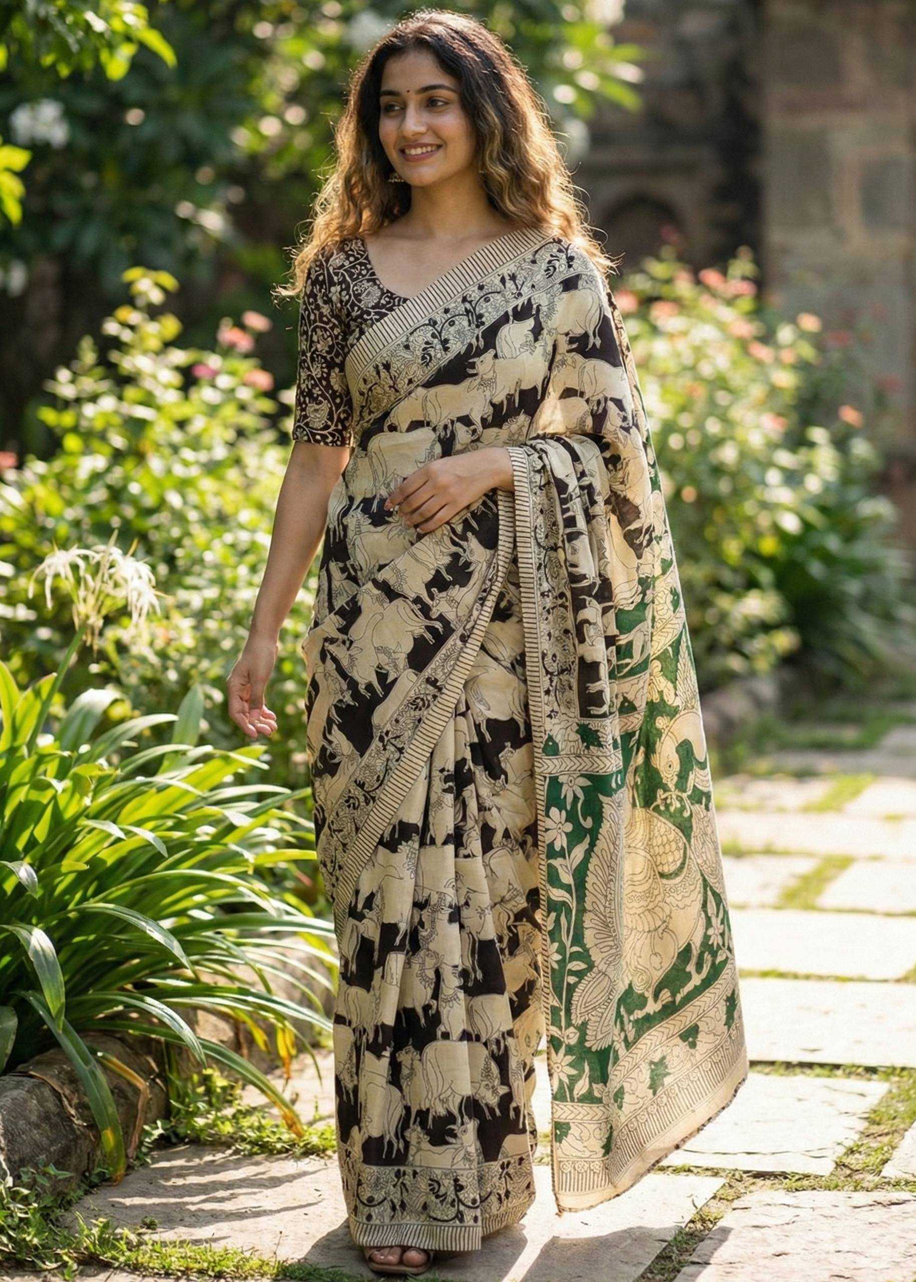 Ynf Cotton RIN229 bharti Sarees Wholesale Block Print Sarees Festive Sarees Mulmul Cotton Sarees Manufacturer- Kapda Export