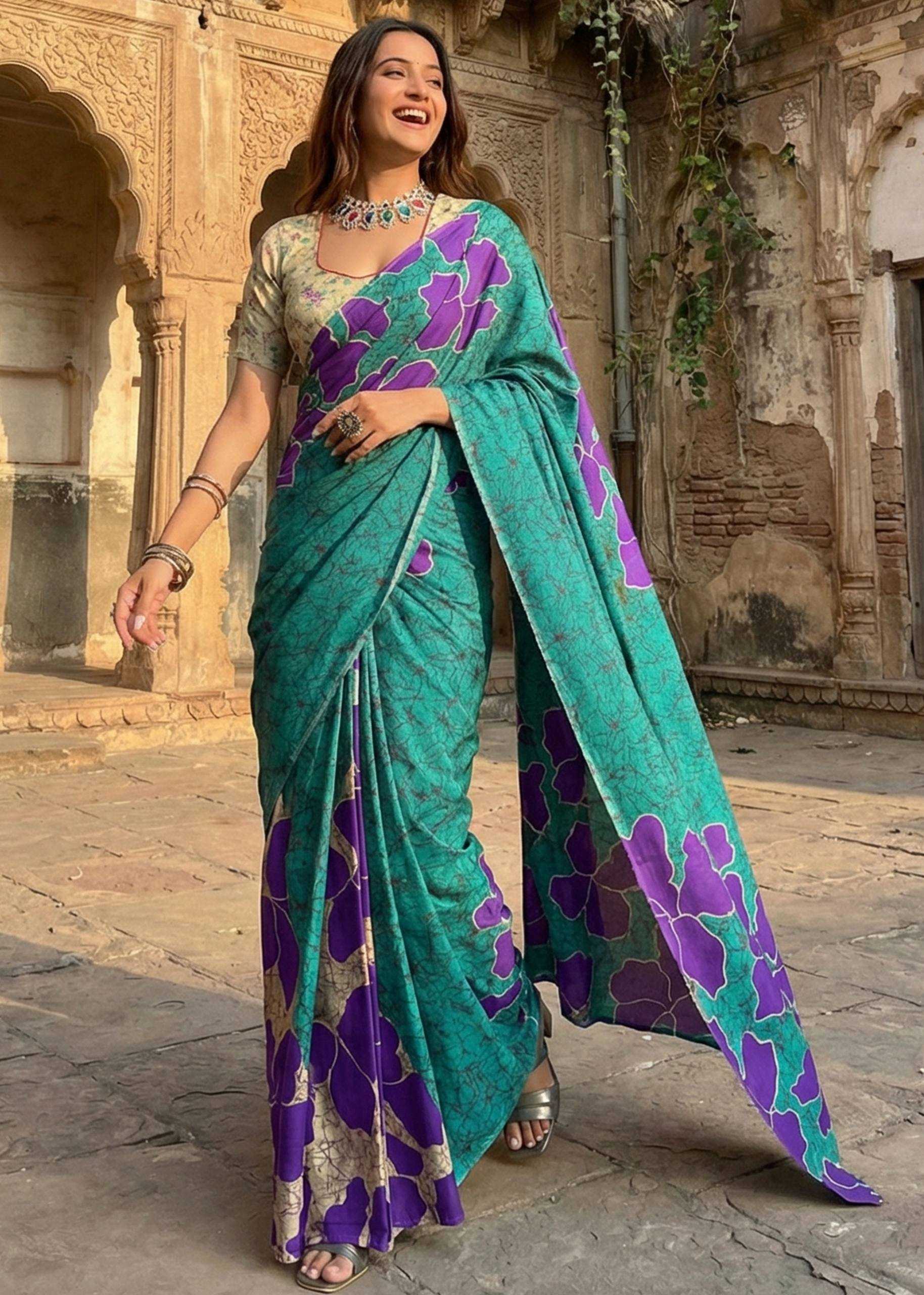 Ynf Cotton RIN229 LAYLA Sarees Wholesale Printed Sarees Batik Sarees Cotton Sarees Manufacturer- Kapda Export